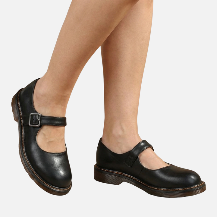 Classic Mary Jane Low-Top Shoes with Straps for Women