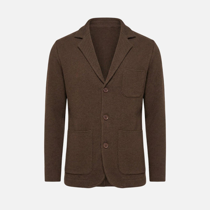 Comfortable Knit Blazer with Single Pocket for Men