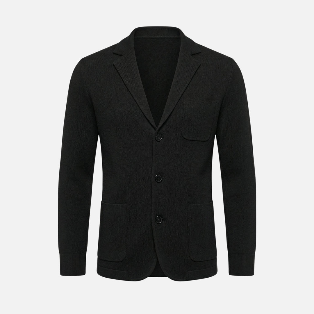 Comfortable Knit Blazer with Single Pocket for Men