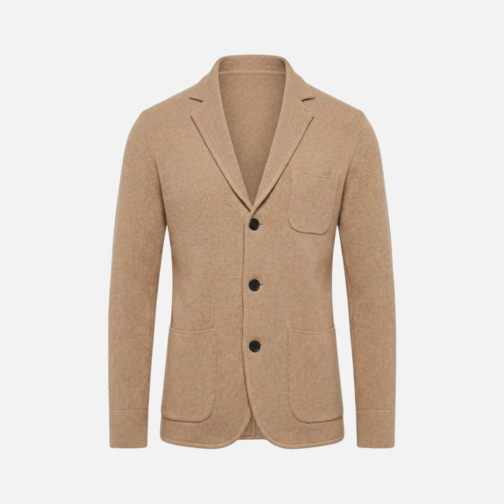 Comfortable Knit Blazer with Single Pocket for Men