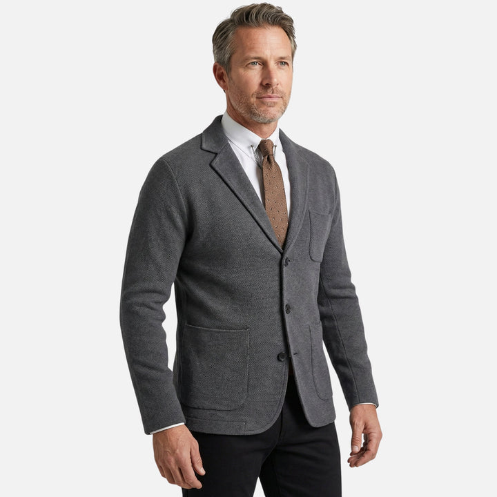 Comfortable Knit Blazer with Single Pocket for Men