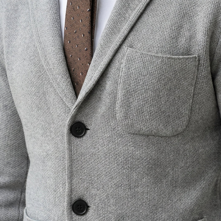 Comfortable Knit Blazer with Single Pocket for Men