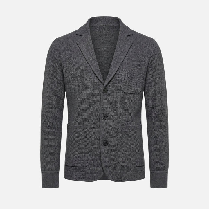 Comfortable Knit Blazer with Single Pocket for Men