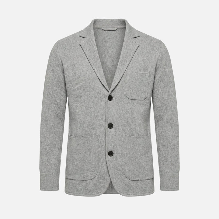 Comfortable Knit Blazer with Single Pocket for Men