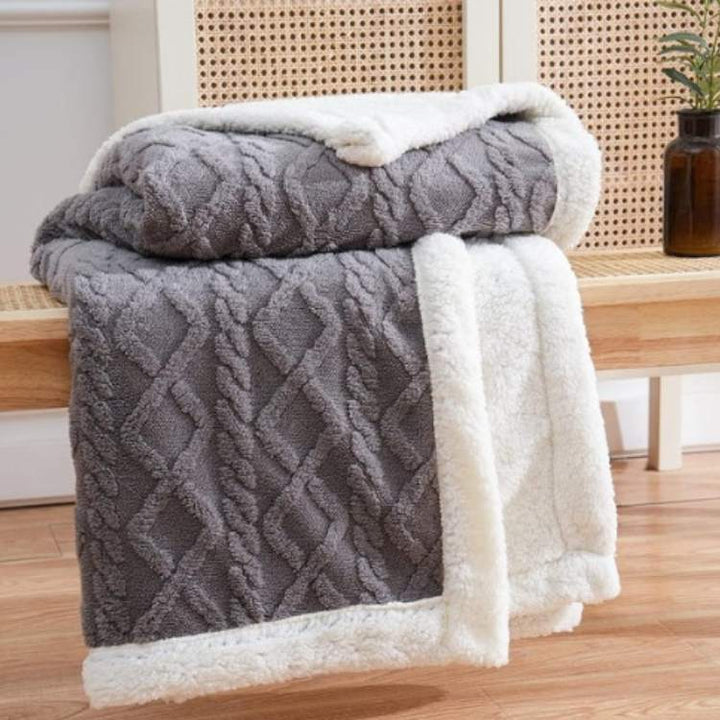 Comfortable Weighted Blanket – For Relaxed Sleep with Soft Sherpa-Cover 1