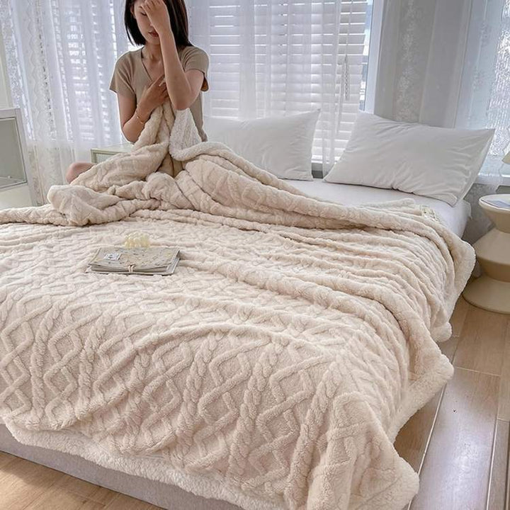Comfortable Weighted Blanket – For Relaxed Sleep with Soft Sherpa-Cover 2