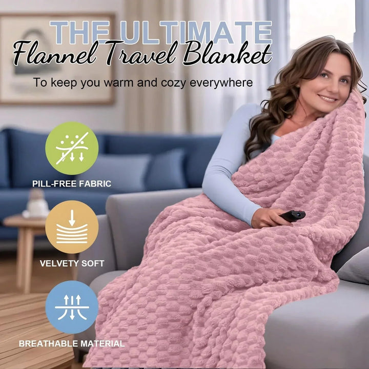 Compact Travel Blanket – Soft Flannel Practical Pillow Foldable for Every Journey 2