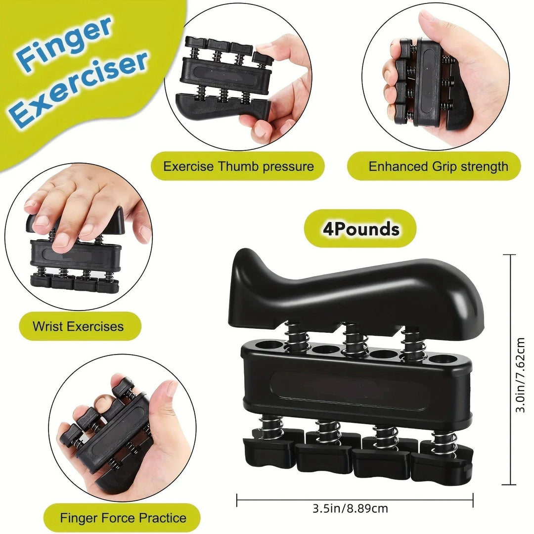 Complete 5-Part Hand Trainer Set – Adjustable Resistance for Forearm and Fingers 4