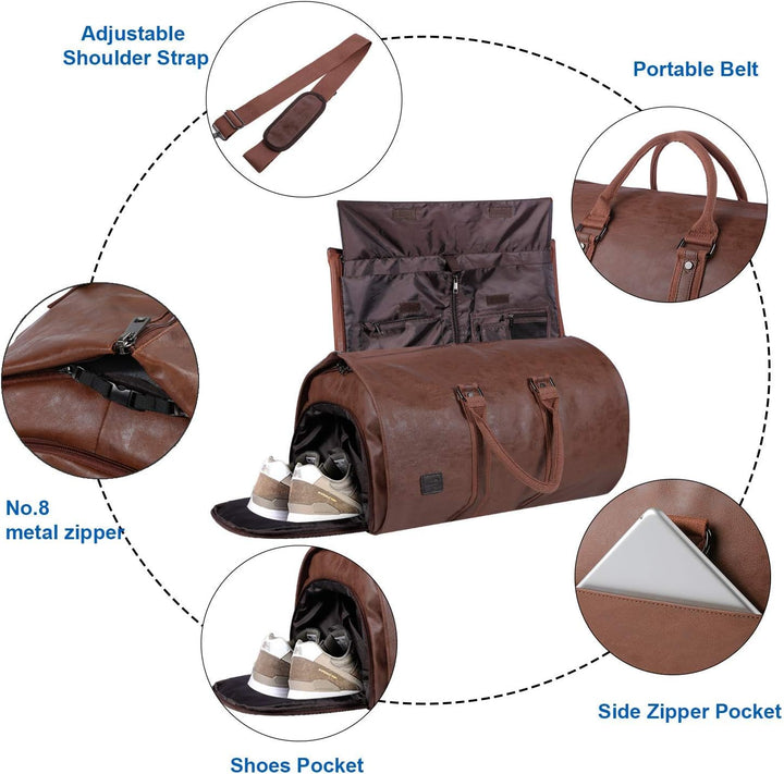 Convertible Bag Travel Bag – PU Leather 8