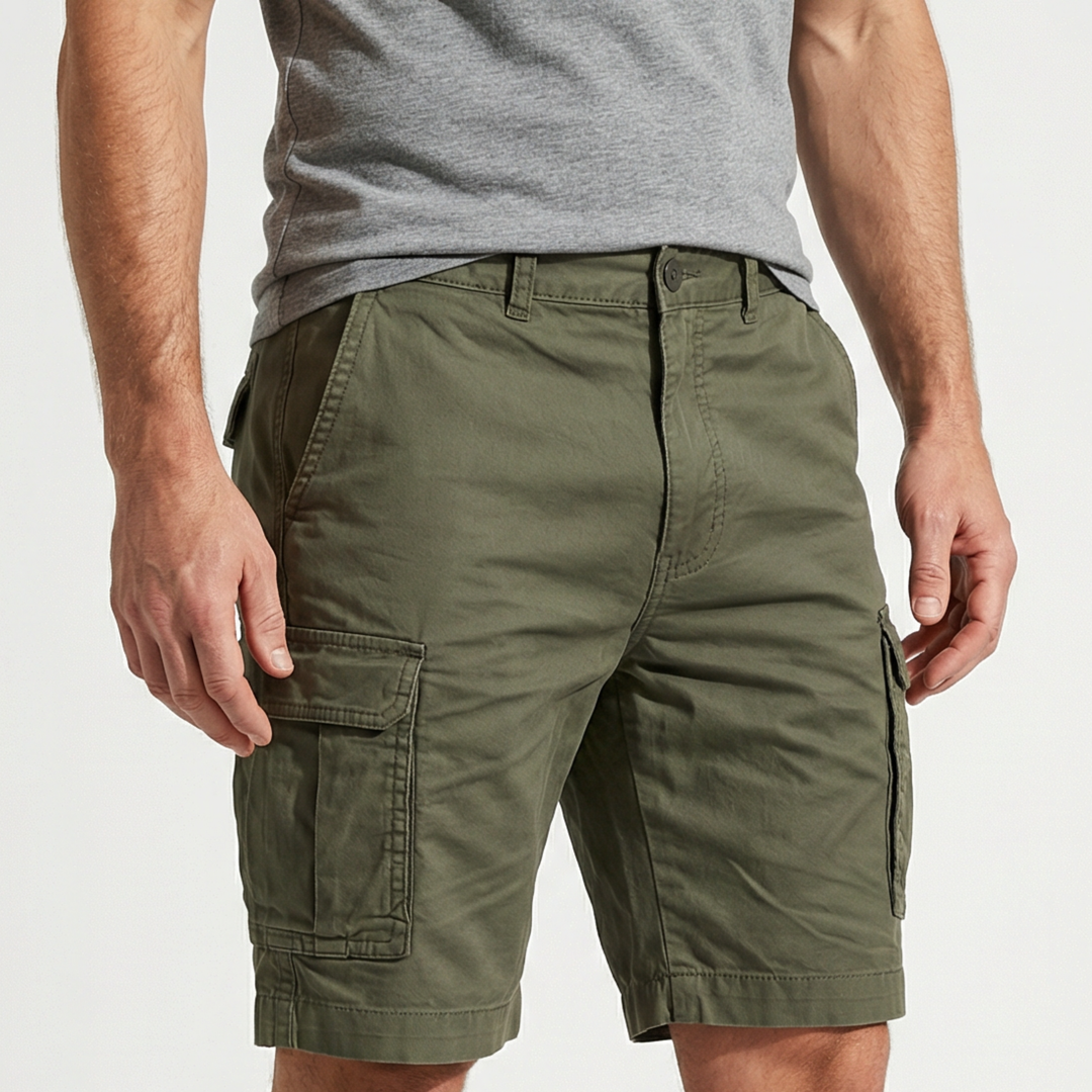 Cotton_Cargo_Shorts_with_Multi_Pocket_Design_for_Men_4