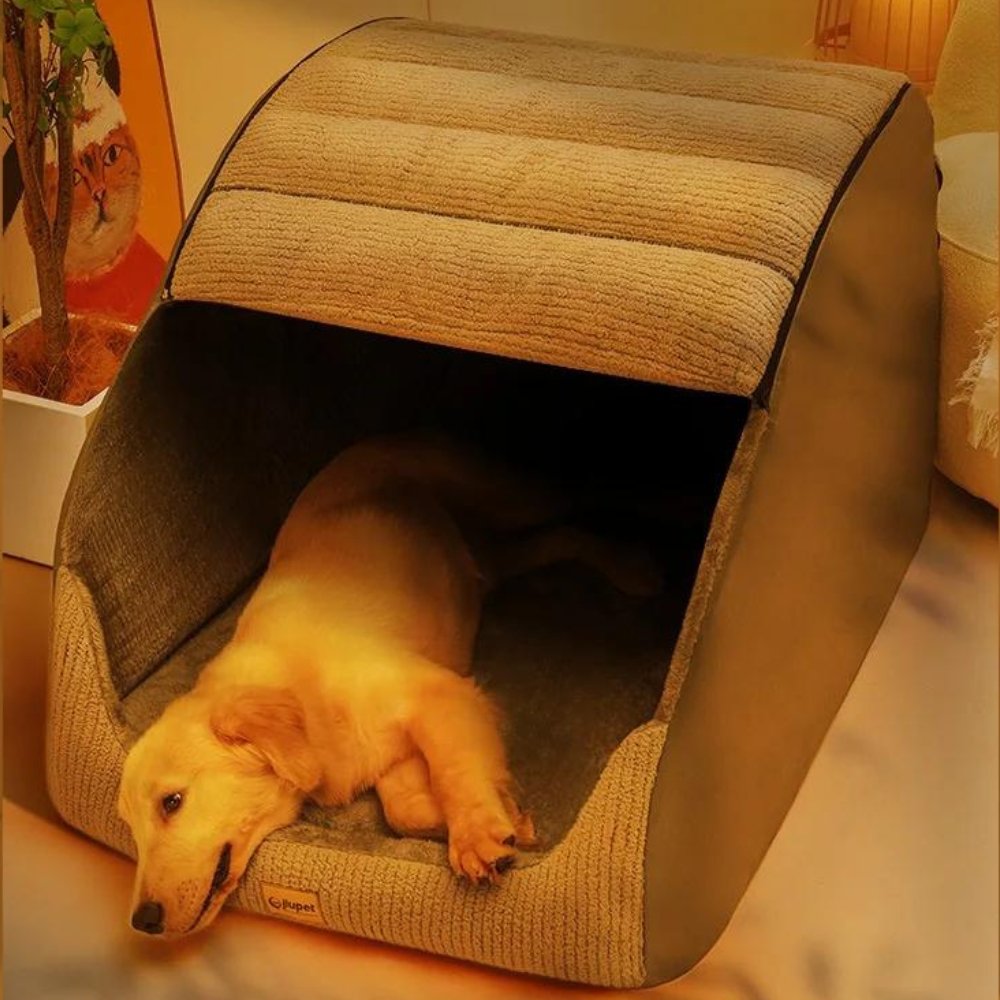 Cozy Dog Bed – Enclosed Retreat for Medium and Large Dogs with Warm Comfort 4