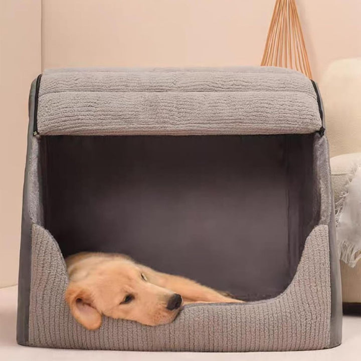 Cozy Dog Bed – Enclosed Retreat for Medium and Large Dogs with Warm Comfort 5