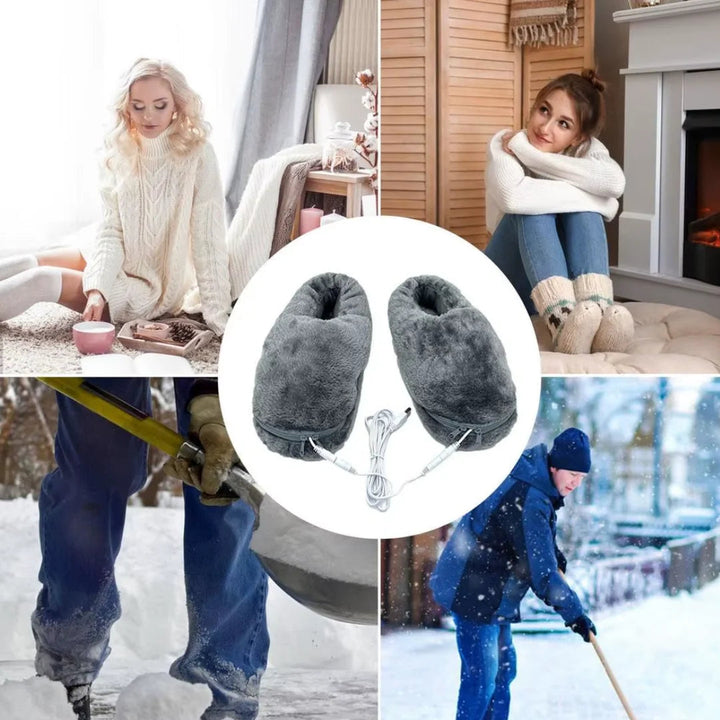Cozy Heatable Slippers – USB Powered with Plush Lining 1