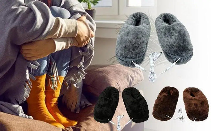 Cozy Heatable Slippers – USB Powered with Plush Lining 2