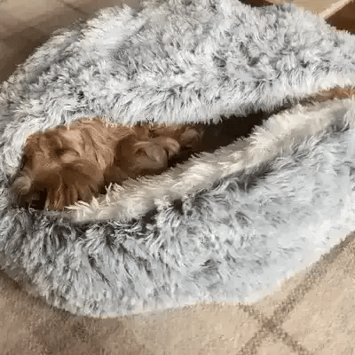 Cozy Pet Bed for Winter – Cuddle Cave Design with Warming Filling 8