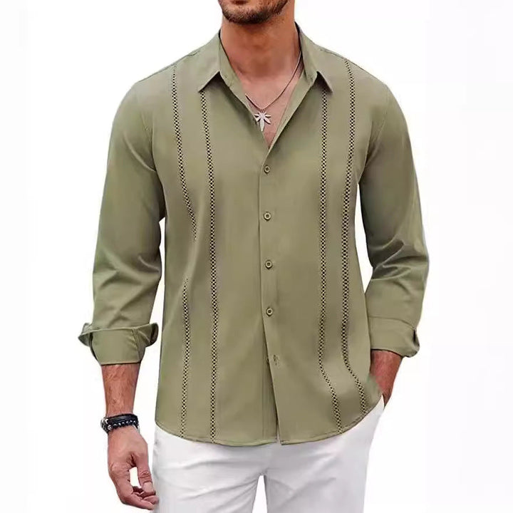 Cuban_Linen_Shirt_with_vertical_stitching_for_Men_2