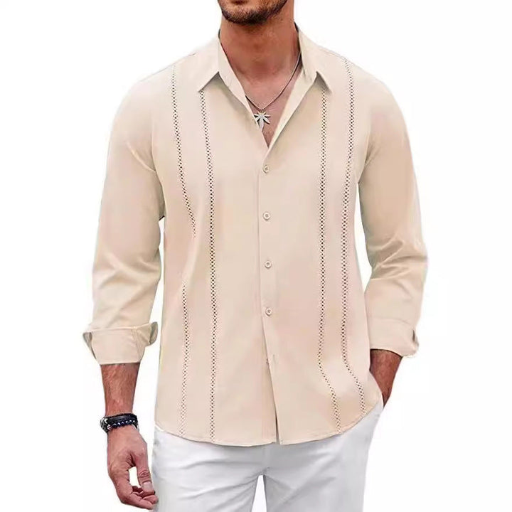 Cuban_Linen_Shirt_with_vertical_stitching_for_Men_4