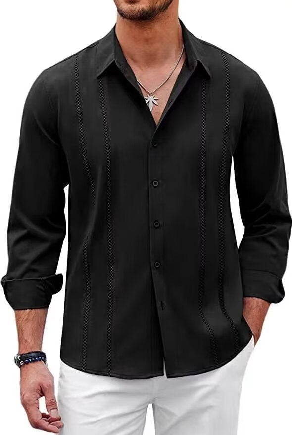 Cuban_Linen_Shirt_with_vertical_stitching_for_Men_6