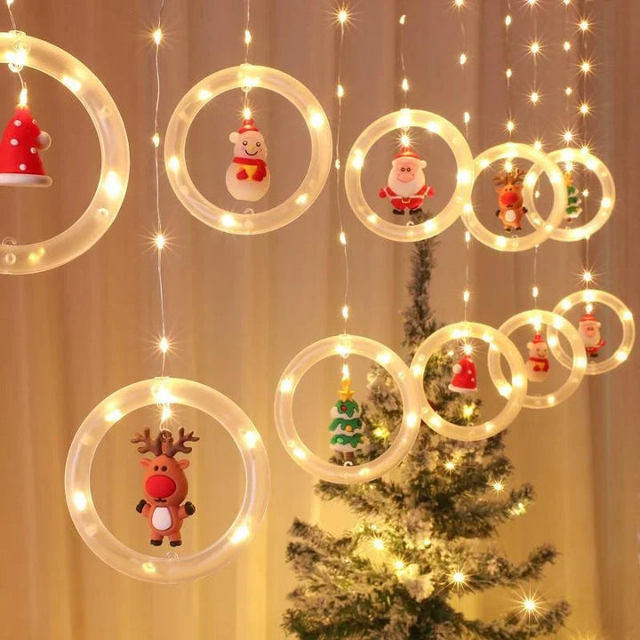 Decorative LED Christmas Window Lighting – With Festive Figures and Warm White Light 3