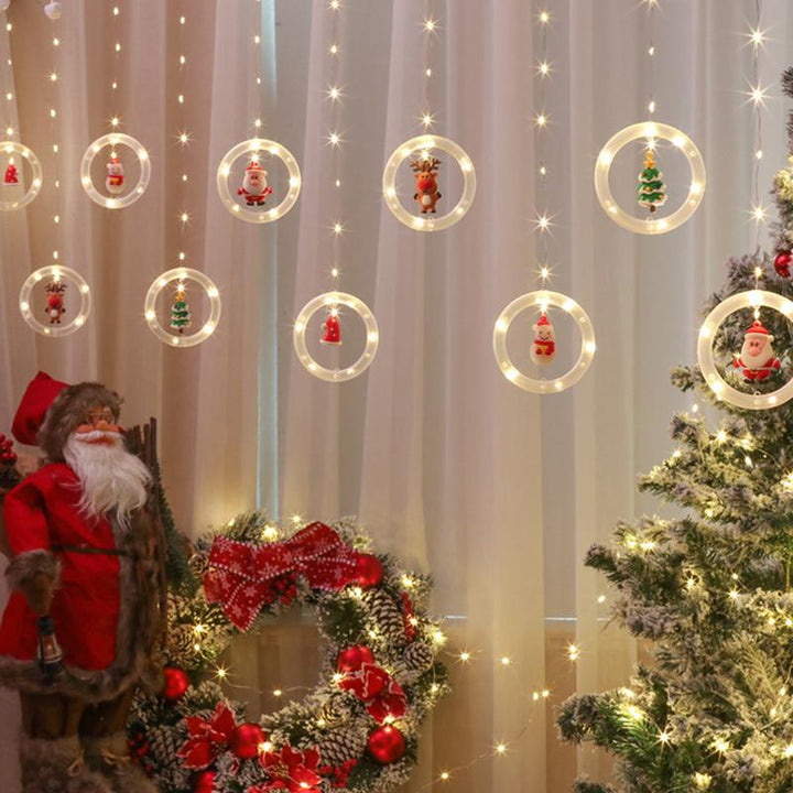 Decorative LED Christmas Window Lighting – With Festive Figures and Warm White Light 4
