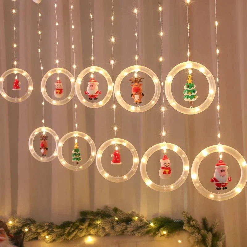 Decorative LED Christmas Window Lighting – With Festive Figures and Warm White Light 5