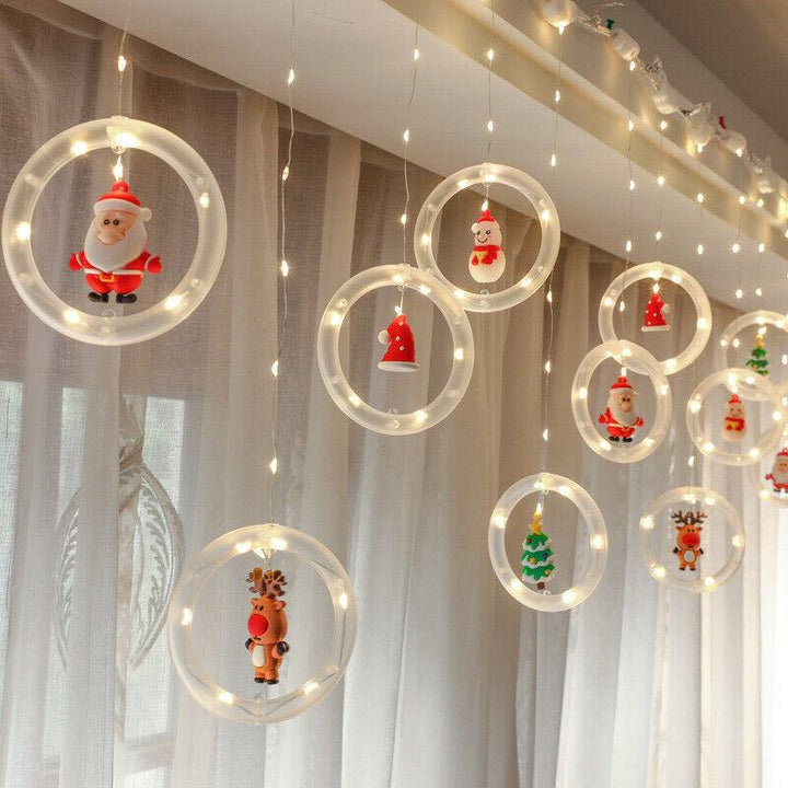 Decorative LED Christmas Window Lighting – With Festive Figures and Warm White Light 6
