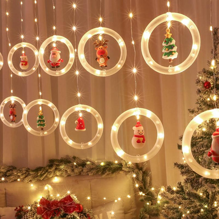 Decorative LED Christmas Window Lighting – With Festive Figures and Warm White Light 7