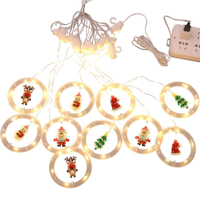 Decorative LED Christmas Window Lighting – With Festive Figures and Warm White Light 8