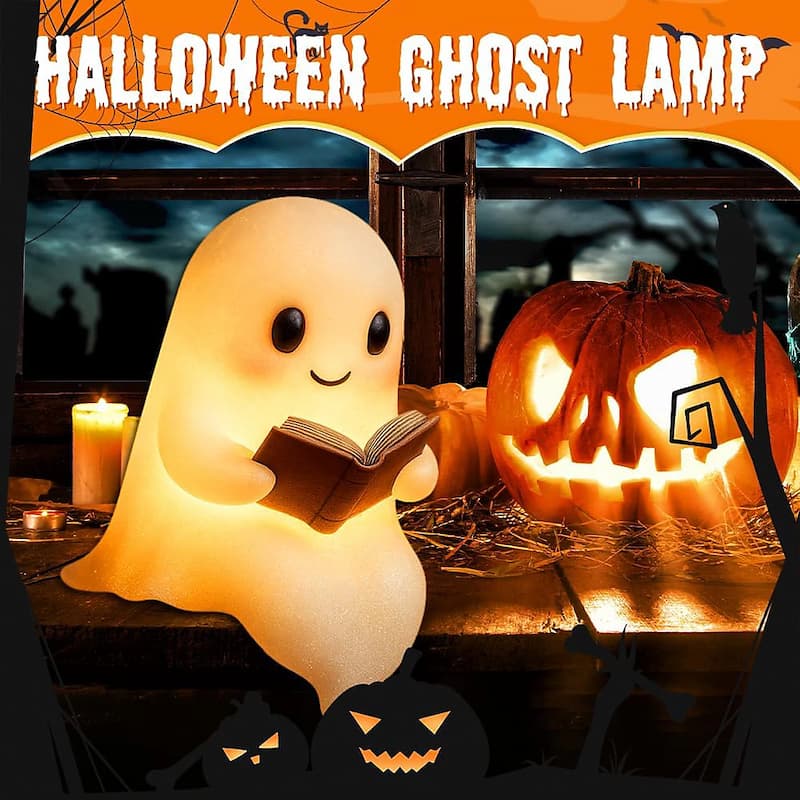 Decorative Table Lamp with Ghost Design – Cozy Mood Light for the Reading Corner 1