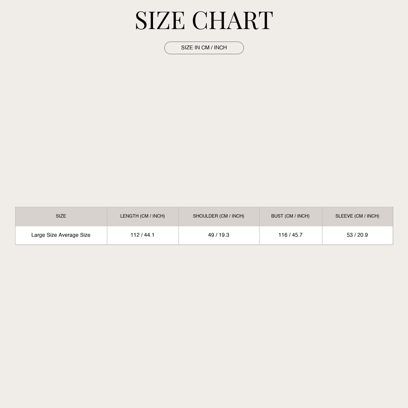 Women's Long Sleeve Denim Maxi Dress – Oversized with Pockets size chart