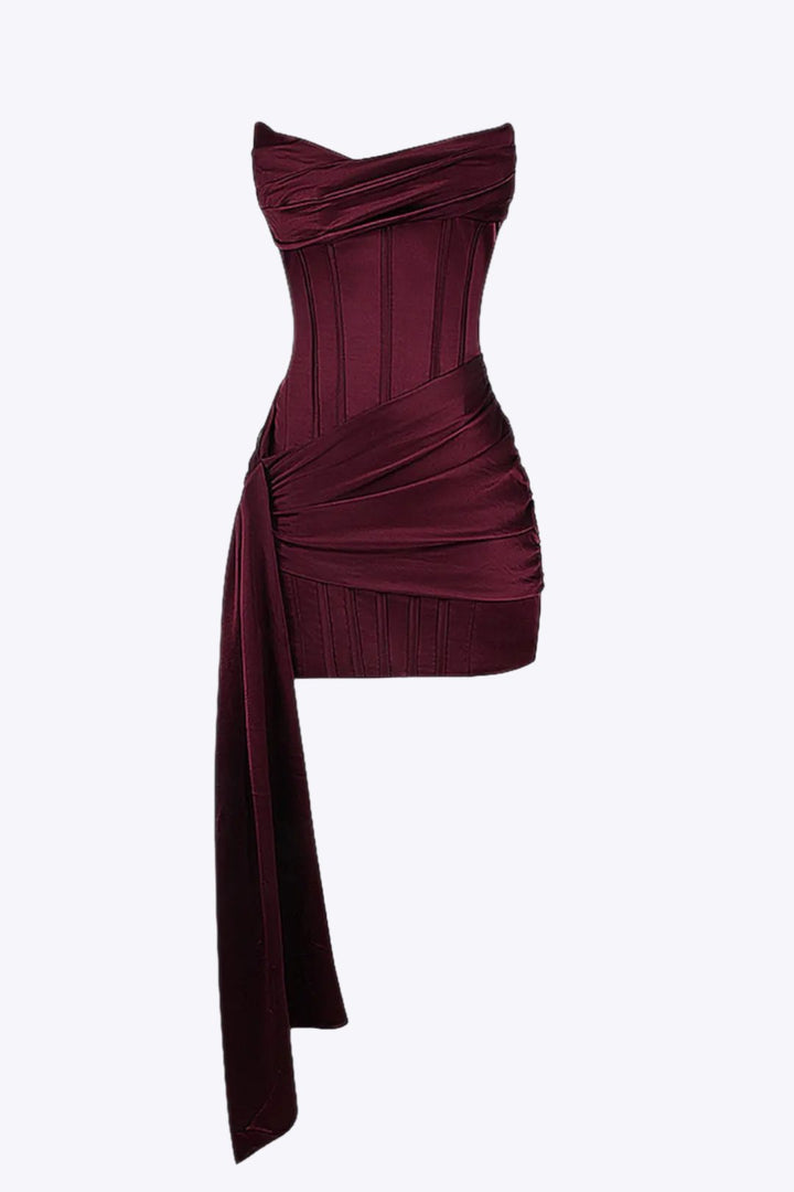 Draped_Strapless_Dress_with_Asymmetrical_Hem_for_Women_1