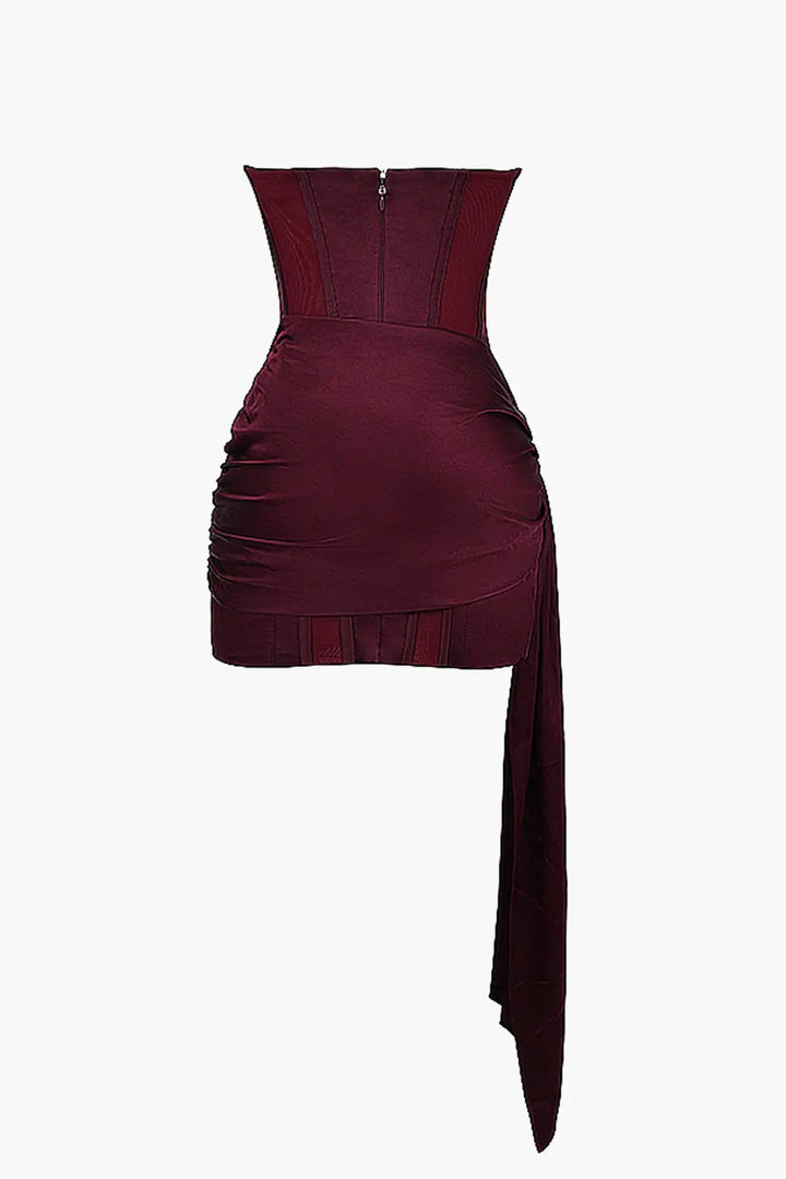 Draped_Strapless_Dress_with_Asymmetrical_Hem_for_Women_2