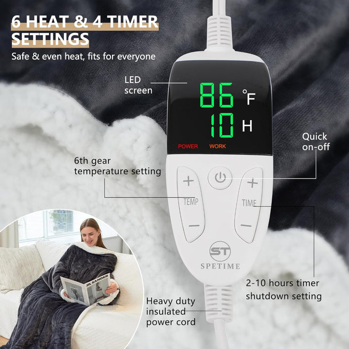 Electric Heating Blanket – Portable and Comfortable with Adjustable Temperature Levels 4