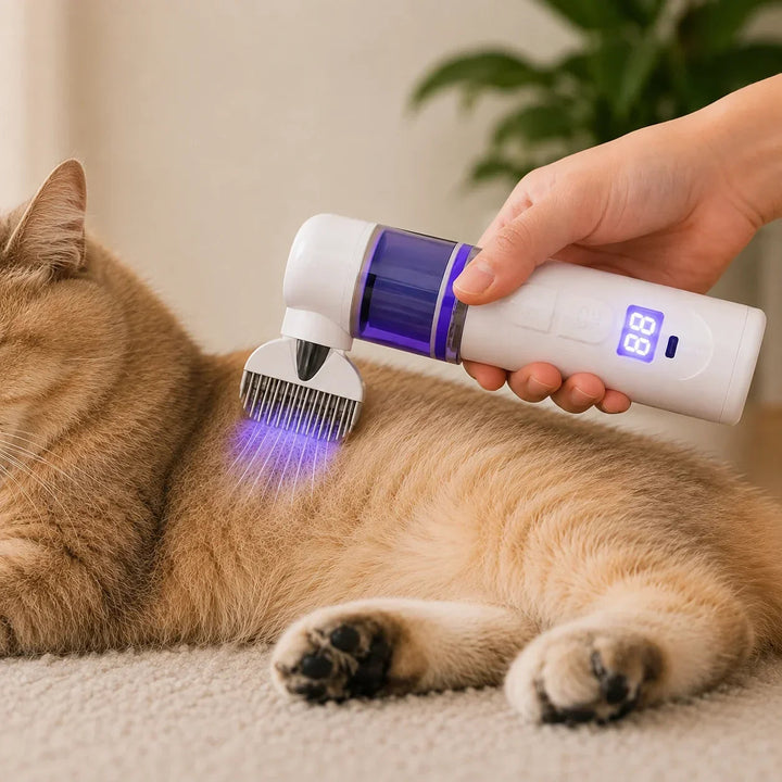 Electric Pet Hair Brush – With Integrated Collection Container for Collecting Loose Hair 1