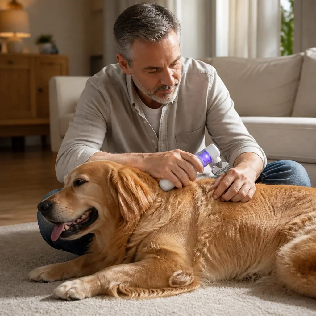 Electric Pet Hair Brush – With Integrated Collection Container for Collecting Loose Hair 2