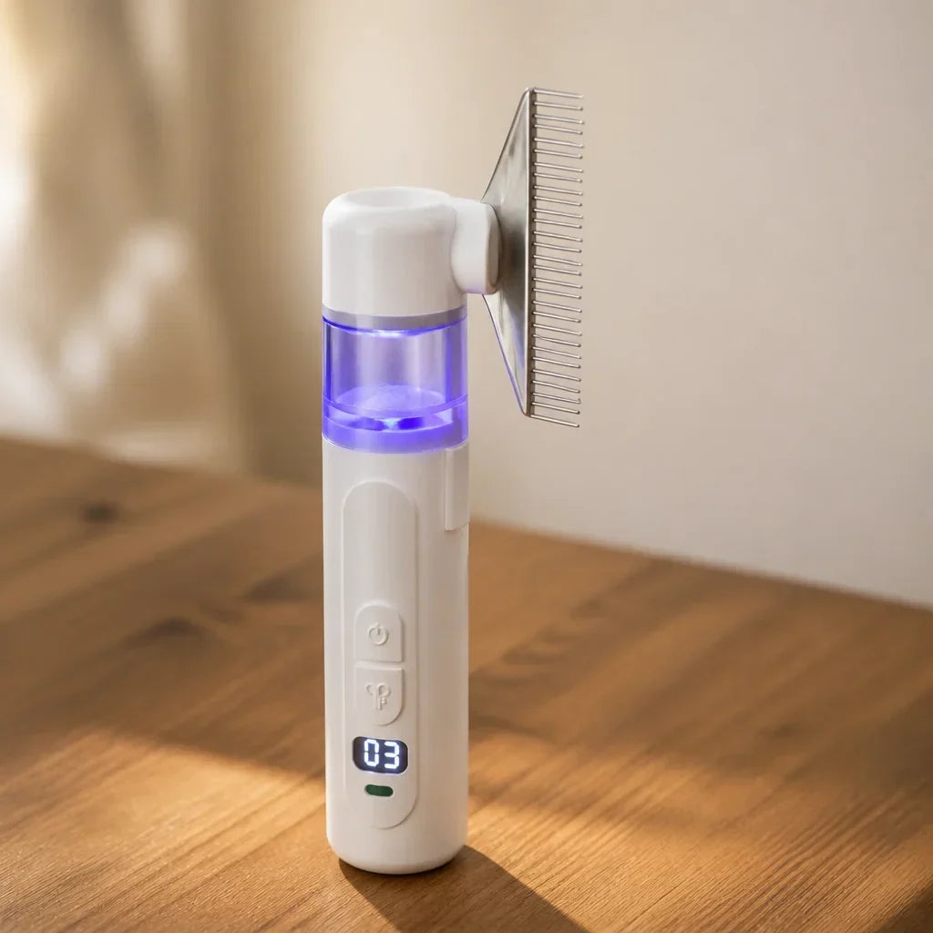 Electric Pet Hair Brush – With Integrated Collection Container for Collecting Loose Hair 3