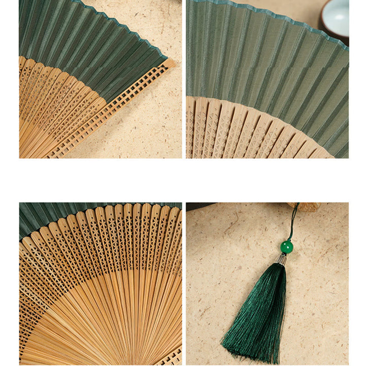 Elegant Folding Fan – A Stylish Accessory Made of Silk and Bamboo for Warm Days 22