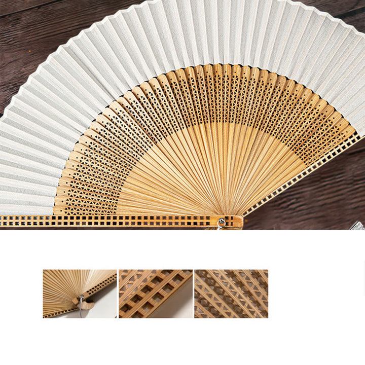 Elegant Folding Fan – A Stylish Accessory Made of Silk and Bamboo for Warm Days 9