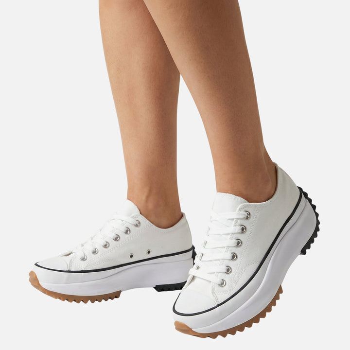 Elevated Textile Kicks with Sculpted Sole for Women