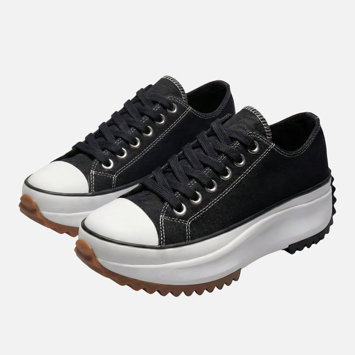 Elevated Textile Kicks with Sculpted Sole for Women