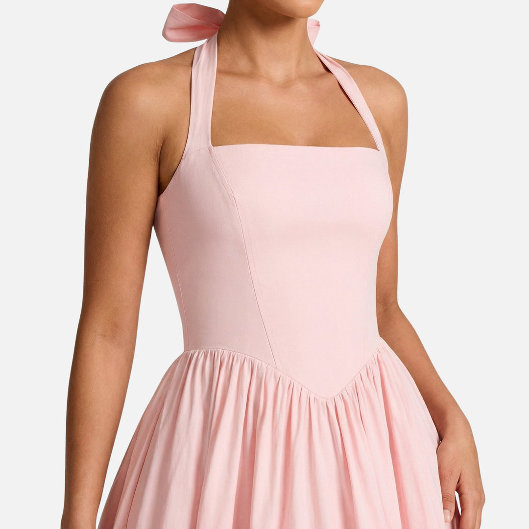 Flare Mid-Length Halter Dress Stretch for Women
