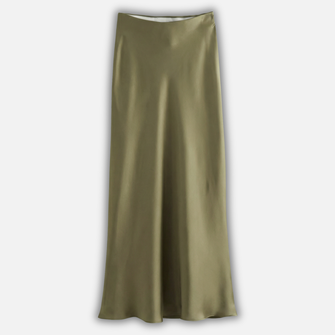 Flowing A-Line Skirt with Elastic Waistband for Women