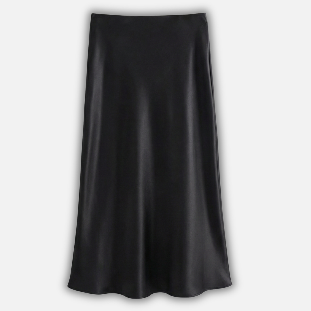 Flowing A-Line Skirt with Elastic Waistband for Women