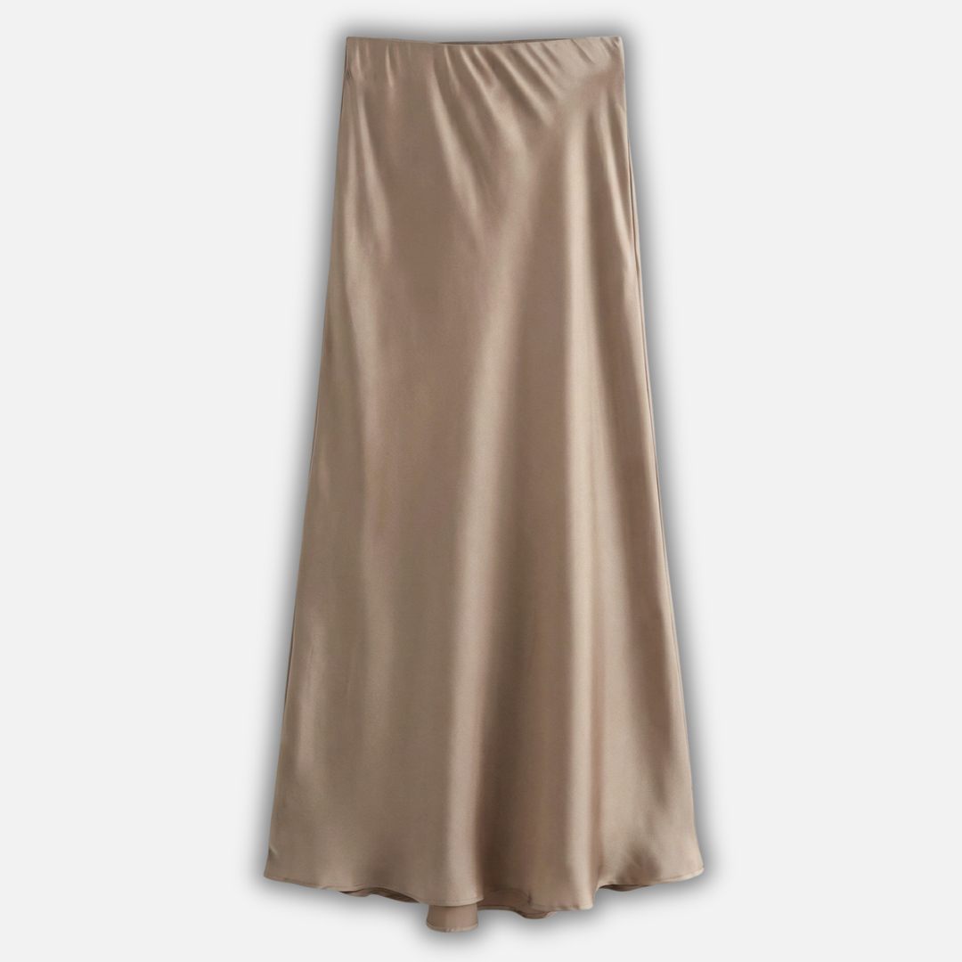 Flowing A-Line Skirt with Elastic Waistband for Women