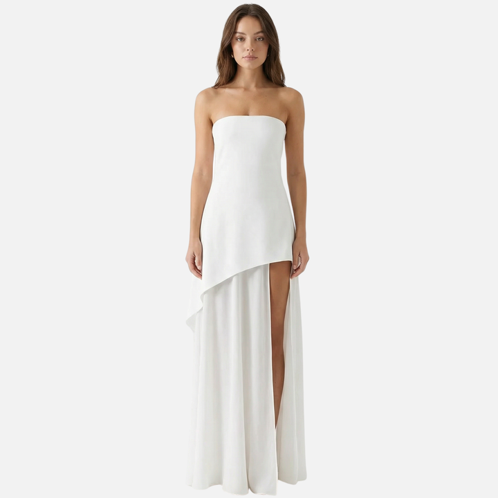 Flowing Maxi Dress with Layered Hem for Women