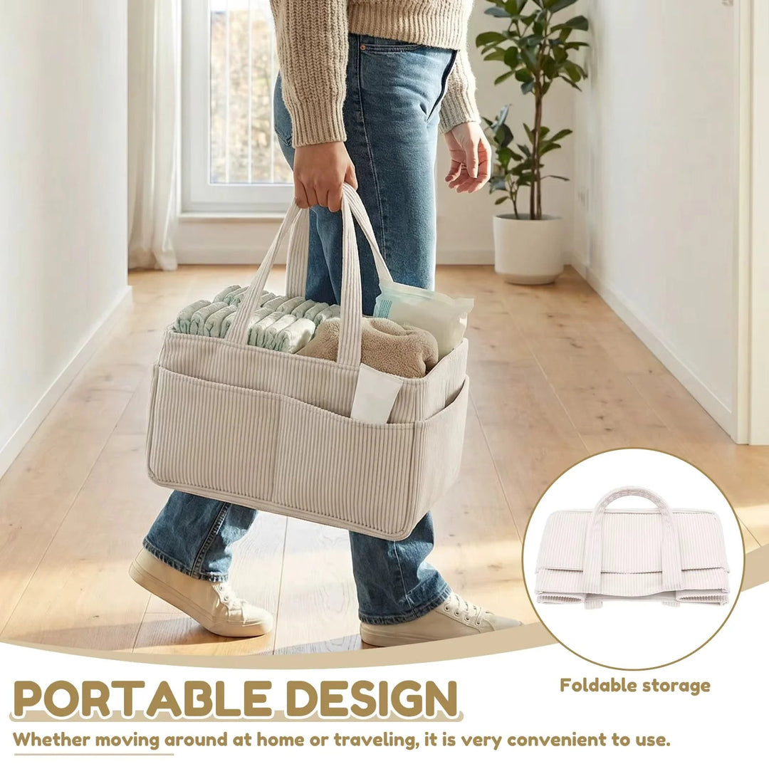 Foldable Baby Organizer – With Adjustable Compartments for Diaper Accessories Organization 4