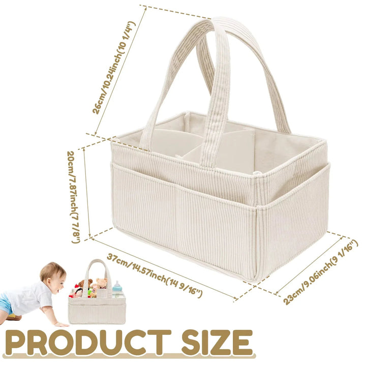 Foldable Baby Organizer – With Adjustable Compartments for Diaper Accessories Organization 7