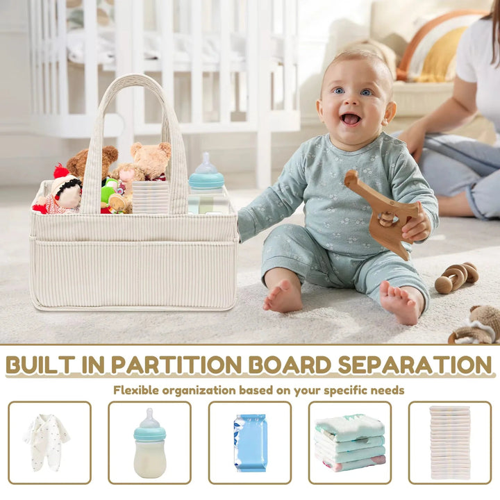 Foldable Diaper Caddy Organizer – Adjustable Compartments for Baby Accessories 5