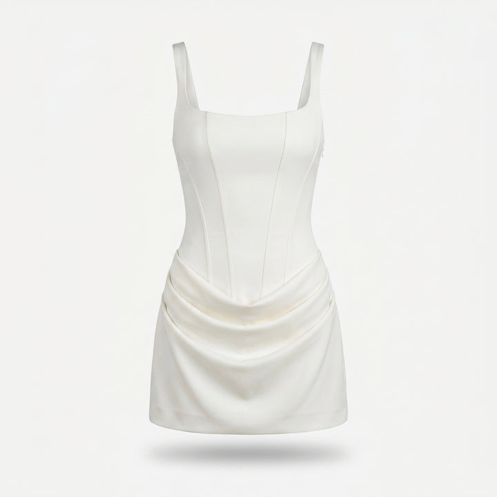 Womens_Form_Fitting_Mini_Dress_Bustier_Bodice_and_Gathered_Skirt_1