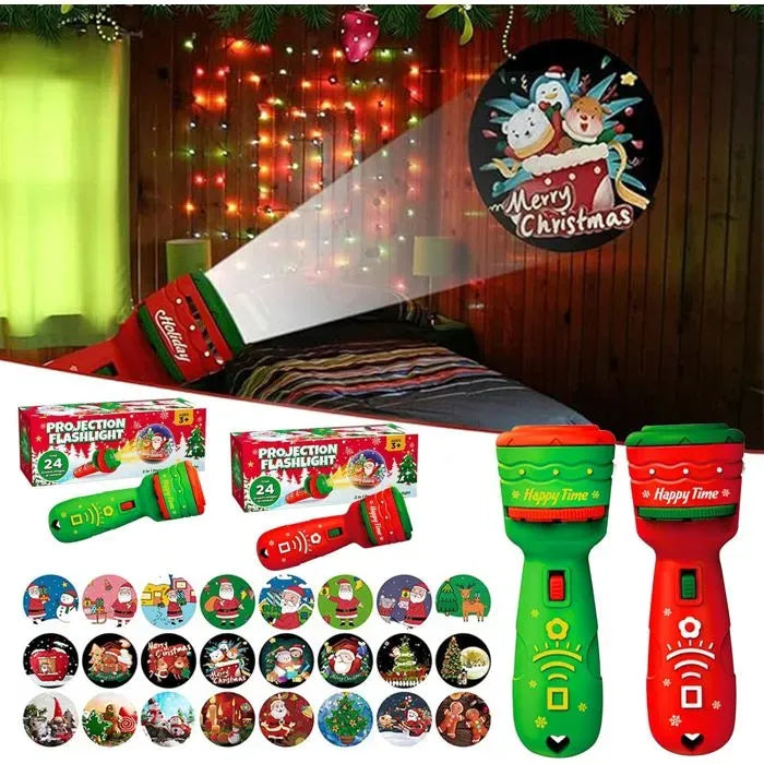 Fun Interactive Projection Lamp for Children – 2-in-1 Flashlight with 24 Motifs 12